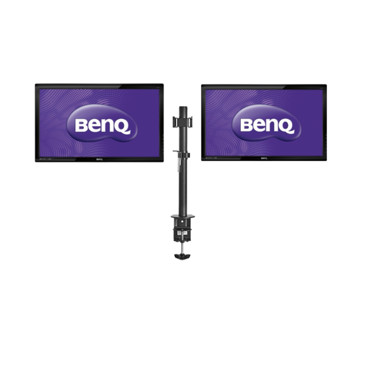 2x S24E450M 24 inch dual arm stand