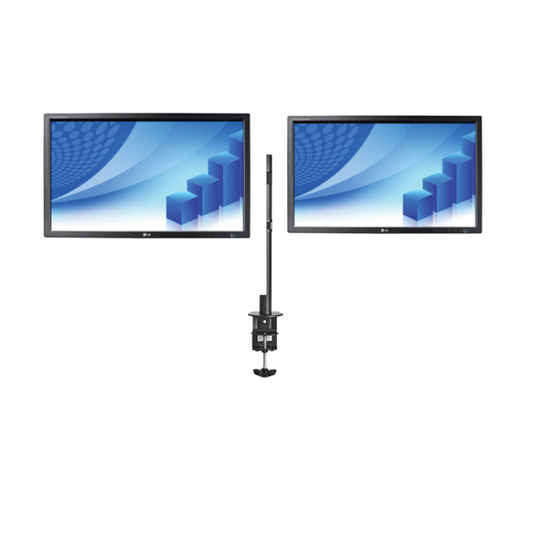 2x S24E450M 24 inch dual arm stand