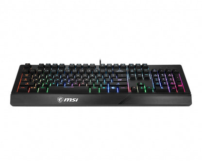 MSI VIGOR GK20 RGB Gaming Keyboard ' UK Layout, Membrane switches, Rainbow RGB Lighting effect, Ergonomic keycaps, Hotkeys for (New)