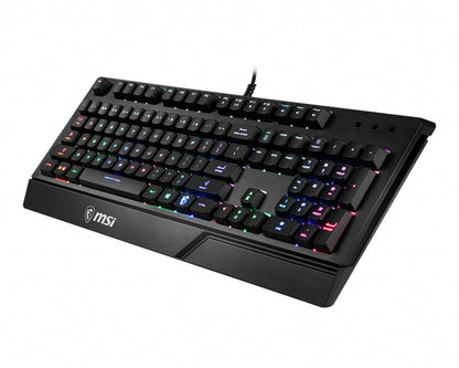 MSI VIGOR GK20 RGB Gaming Keyboard ' UK Layout, Membrane switches, Rainbow RGB Lighting effect, Ergonomic keycaps, Hotkeys for (New)