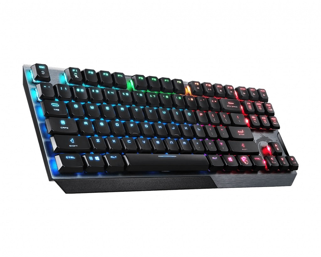MSI VIGOR GK50 LOW PROFILE TKL Mechanical Gaming Keyboard 'UK-Layout, KAILH Low-Profile Switches, Multi-Layer RGB LED Backlit,