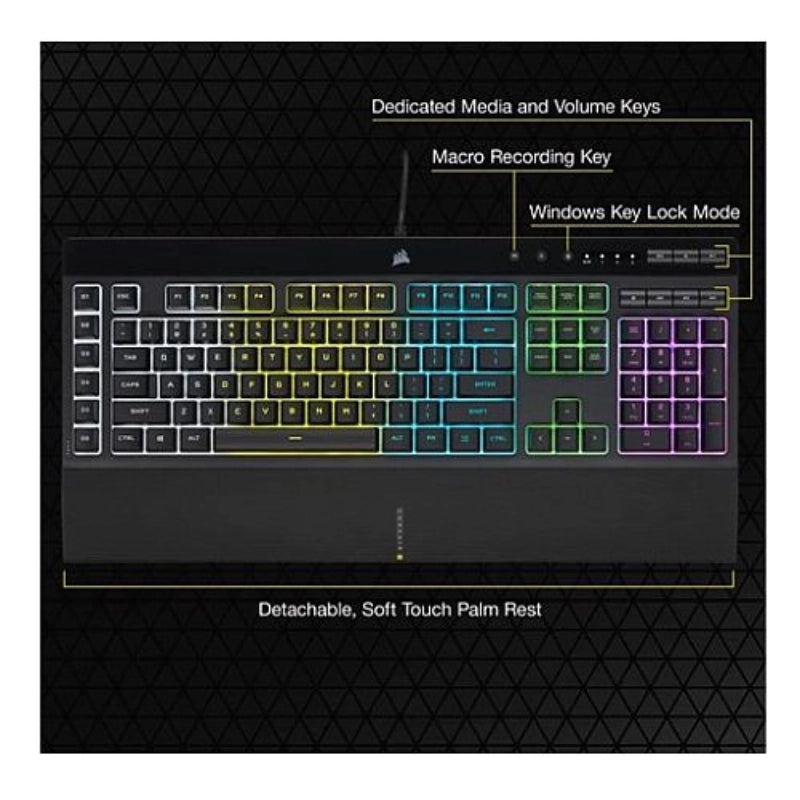Corsair K55 RGB PRO Membrane Gaming Keyboard 7