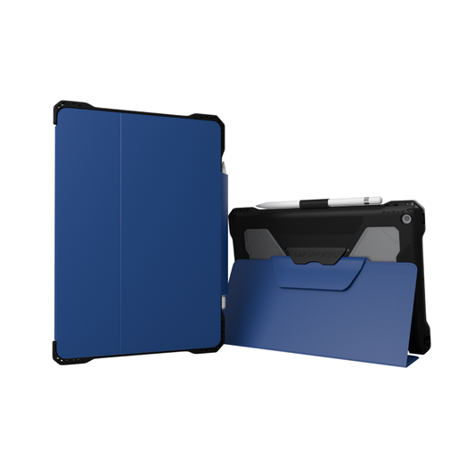 Extreme Folio X2 for iPad 9 (7 8) 10.2  (2021) (New Wipeable Material) (Blue)