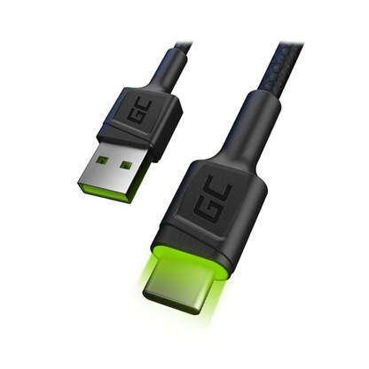 Green Cell Ray Fast USB C Cable with LED Light 1 2m 19102019 01 p
