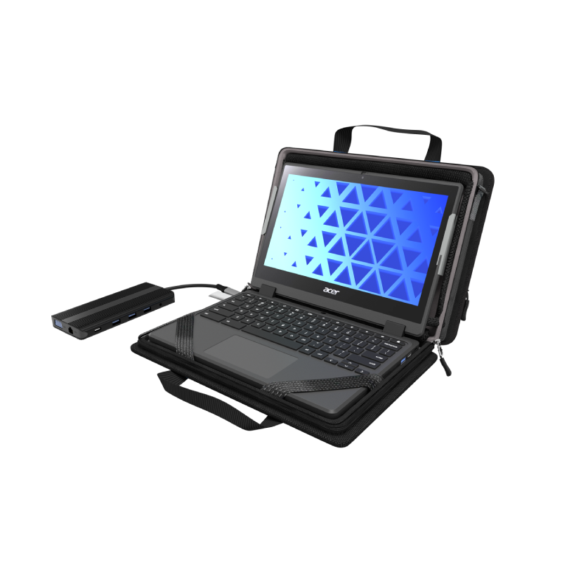 MaxCases Explorer 5 Work In Case w Pocket 14" w  Shoulder Strap 4
