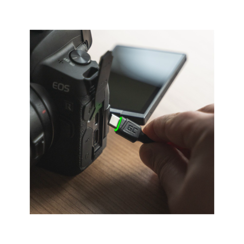 cable green cell ray usb cable usb c 120cm with green led backlight and support fast charging ultra charge qc 30 6