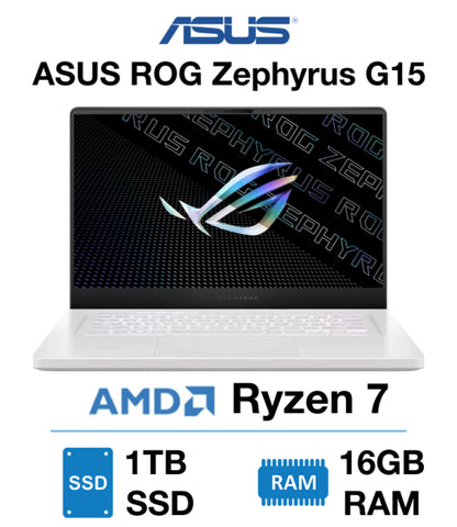ASUS ROG Zephyrus G15 | AMD Ryzen 7 6800HS | 16GB RAM | 1TB SSD | GeForce RTX 3080 Graphics | Windows 11 Home