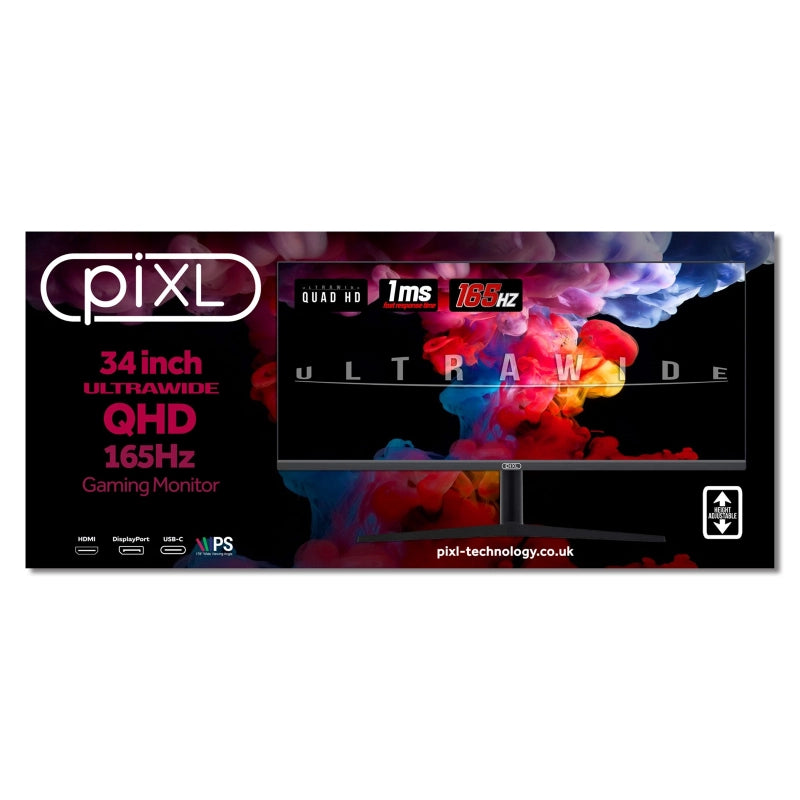 piXL 34 inch UWQHD UltraWide 165Hz Gaming Monitor 5