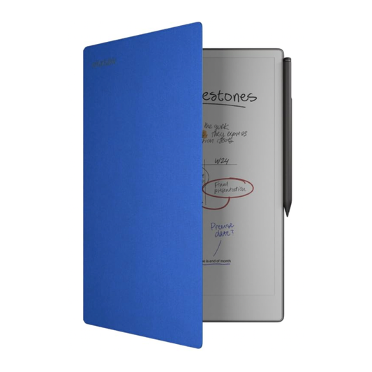 reMarkable Paper Pro Paper Tablet with Folio Weave Cobalt Blue Case & Marker Plus